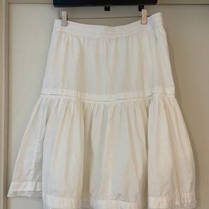 J. Crew White Midi Skirt